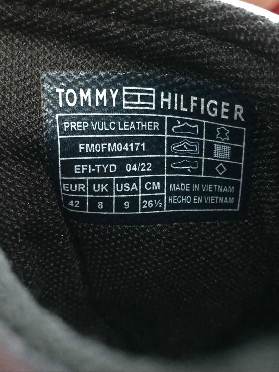 Кожаные мужские кроссовки Tommy Hilfiger Prep Vulc Leather Оригинал