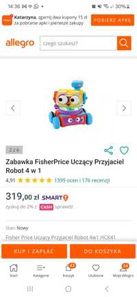 Fisher price uczący przyjaciel robot 4w1