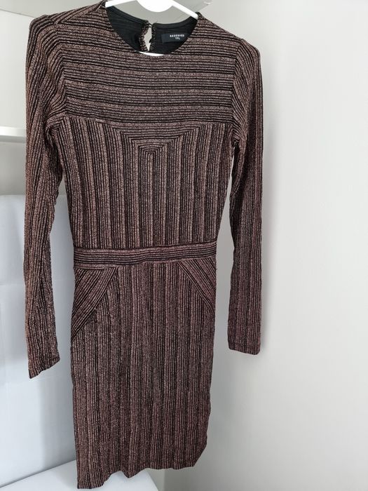 Złoto brązowa błyszcząca sukienka w rozmiarze s