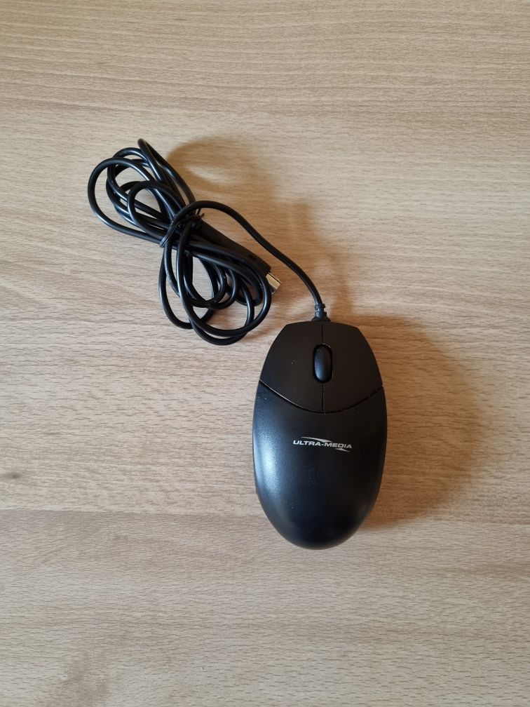 Nowa Komputerowa mysz czarna Ultra Media
