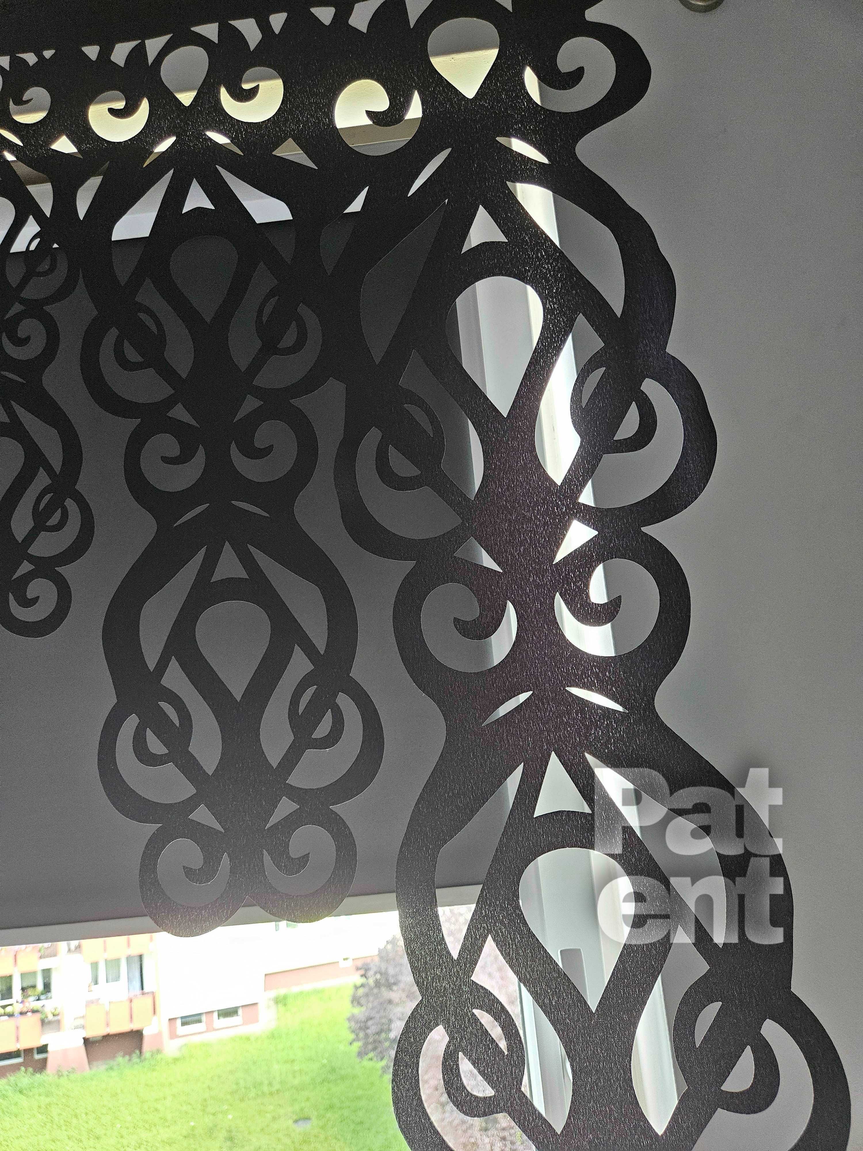 Firana panele ekranowe 60x100 cm żakardowe 2 sztuki na okno czarne