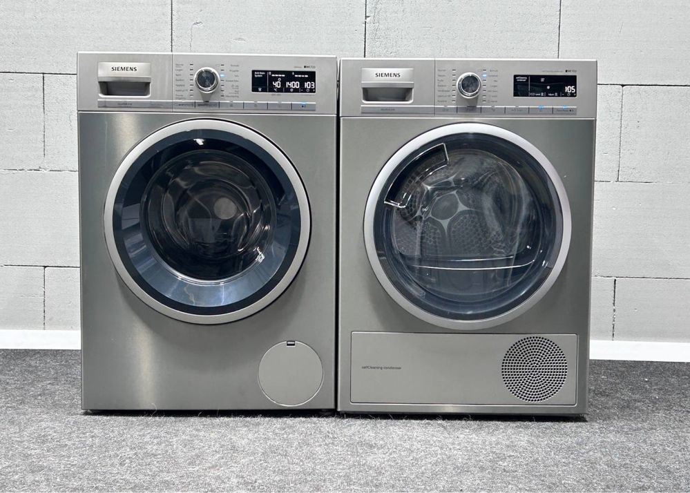 Комплект пральна + сушильна машина Siemens WT45W569DN та WM14W5S9DN