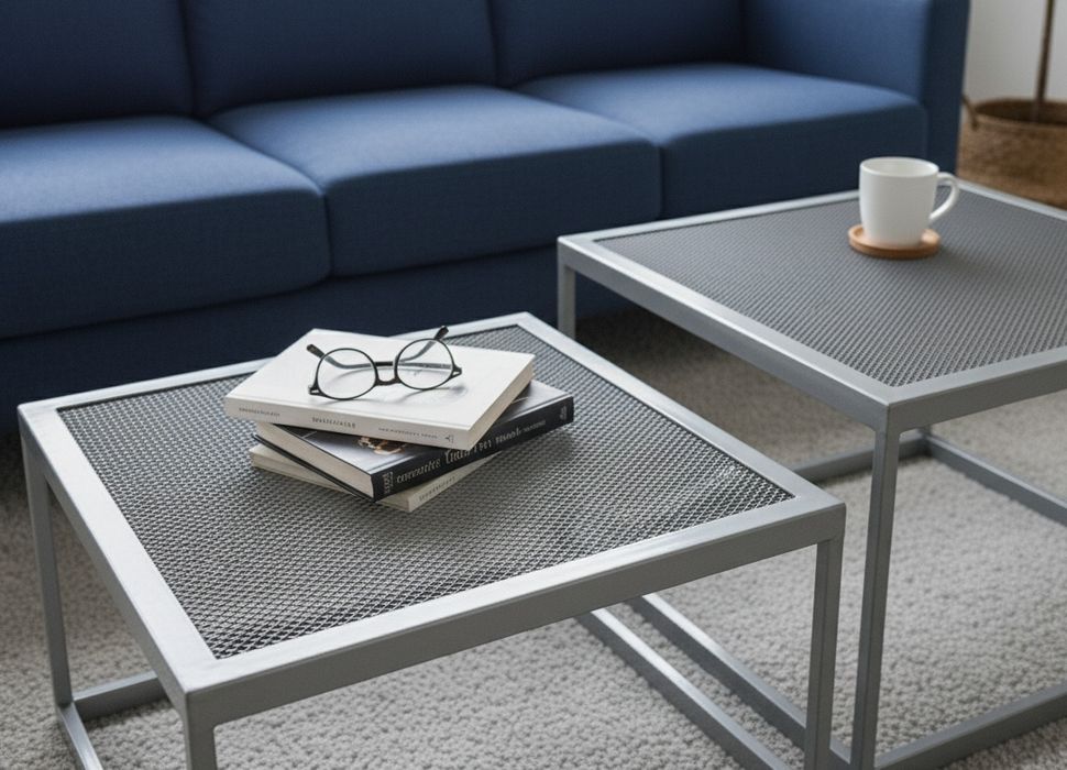 Designerskie stoliki kawowe metalowe industrial 2szt.