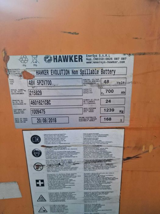 Bateria trakcyjna żelowa 48V 5 PZV 700 Ah