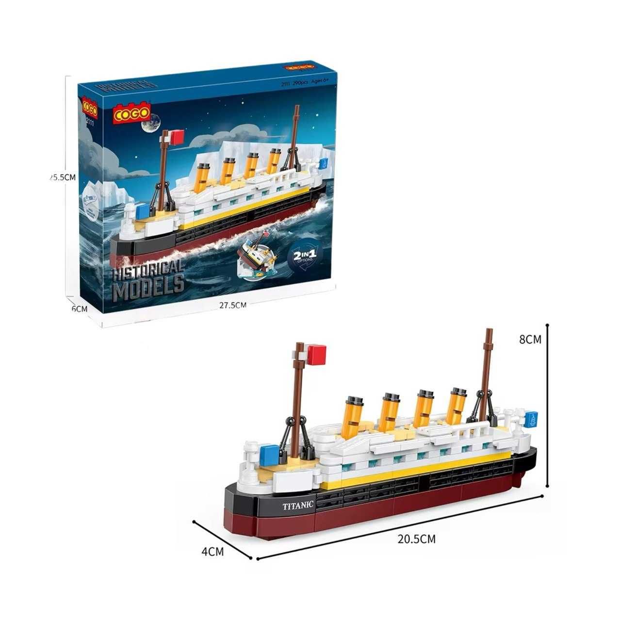 Titanic - model statku Klocki 290 elementów Statek 3D na Prezent