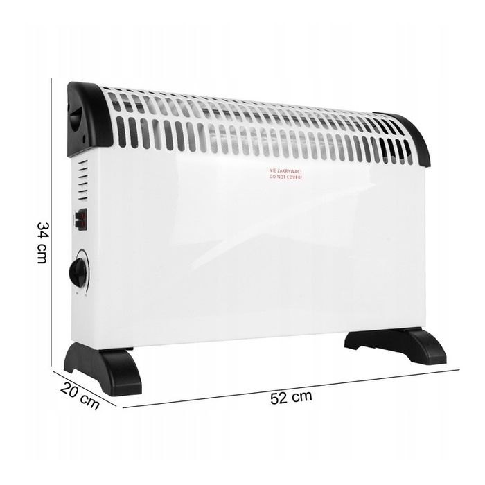 Grzejnik Elektryczny Konwektorowy 850W 1350W 2200W Termostat