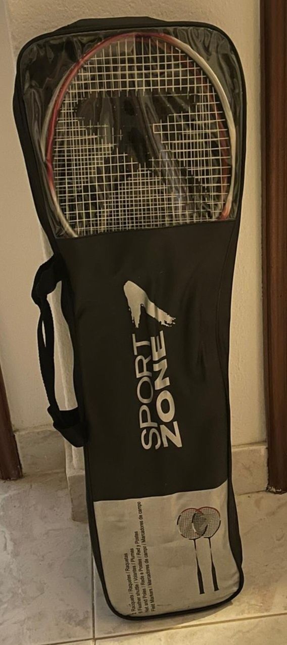Conjunto raquetes de badminton