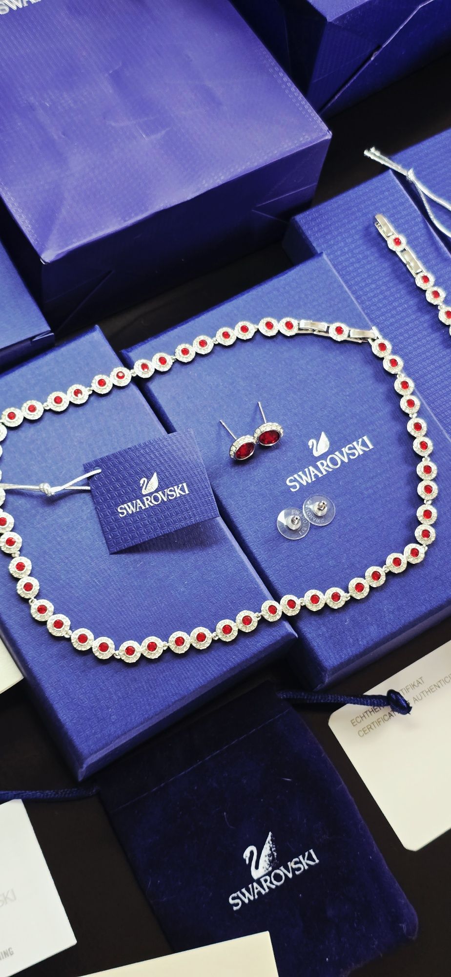 Zestaw biżuterii Swarovski Angelic Una bransoletka naszyjnik kolczyki
