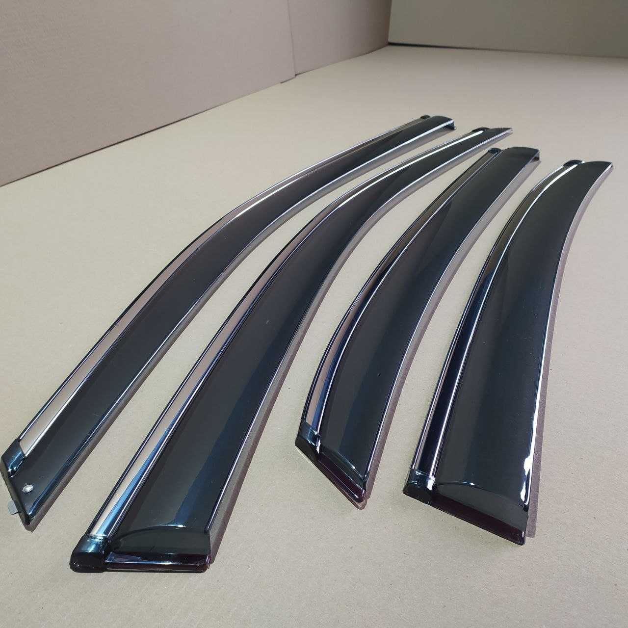 Дефлекторы на окна ветровики Nissan ROGUE Рог Роуг XTrail T32 с ХРОМОМ