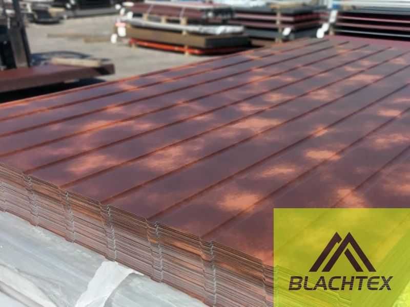 Blacha PANELOWA BRĄZ od ręki BLACHTEX KLĘCZANY blacha trapezowa-2gat