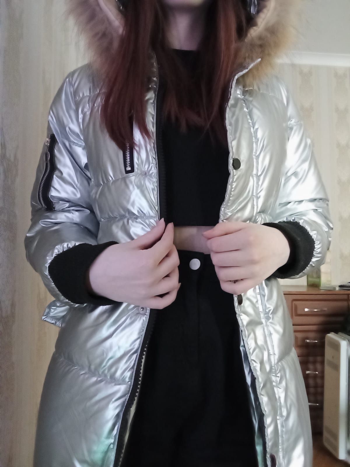 Курточка серебро зима
