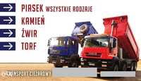 Wywrotka transport ciężarowy: piach, ziemia, gruz, żwir, torf