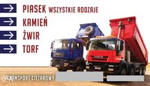 Wywrotka transport ciężarowy: piach, ziemia, gruz, żwir, torf