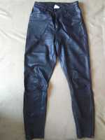 Spodnie skórzane, czarne, używane rozmiar XS