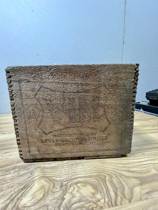 Skrzynia drewniana mydło VIM manufactured Lever Brothers 1911 /1914