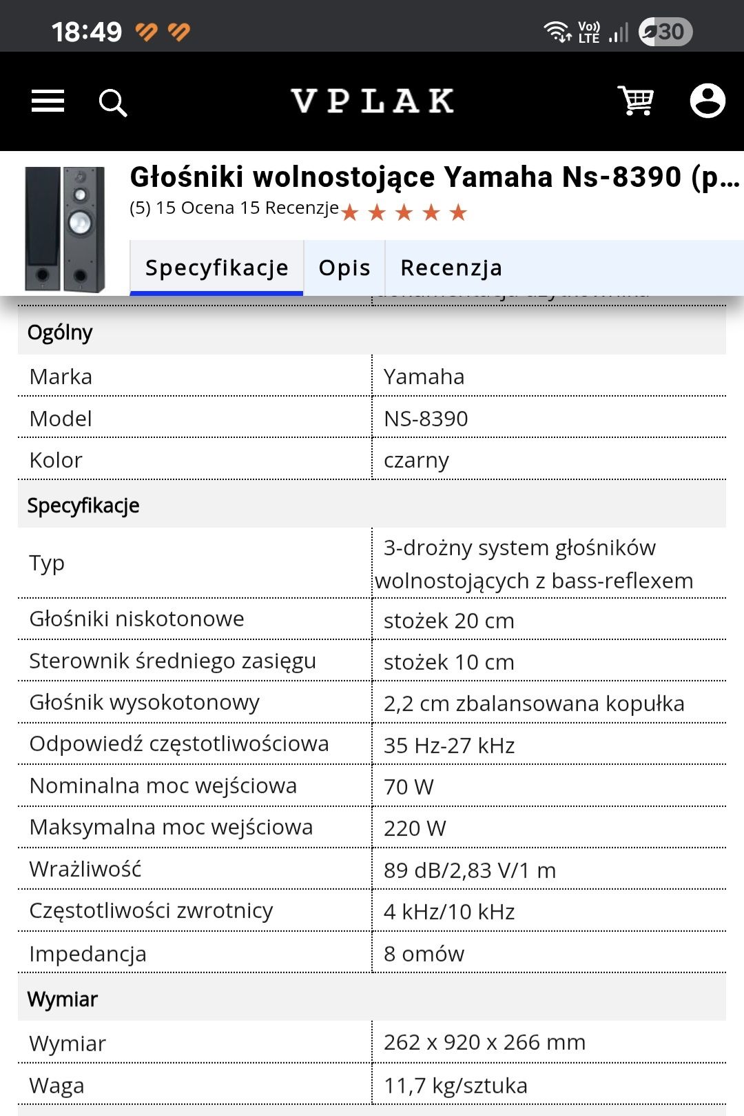 Kolumny / subwoofer Yamaha / amplituner Onkyo