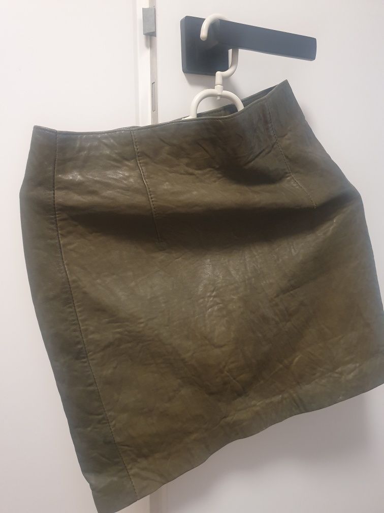 Skórzana spódniczka mini Zara XS