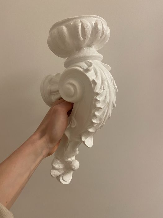 Wiszący świecznik podstawka półka konsola rzeźbiona ozdobna