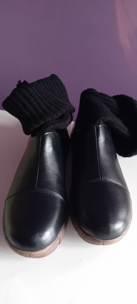 Botki damskie skóra naturalna 41