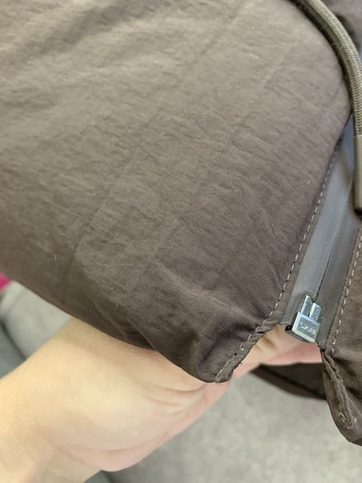 Шоколадний пуфер пуховик h&m S