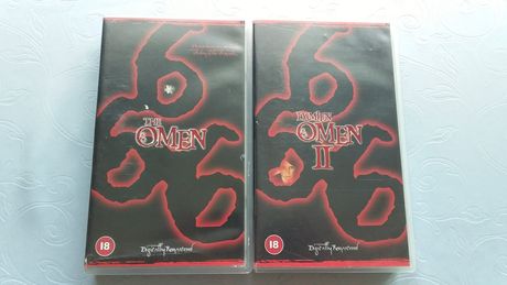2шт VHS Видеокассеты Omen 1, 2 части Омен на английском! Цена за ОБЕ!