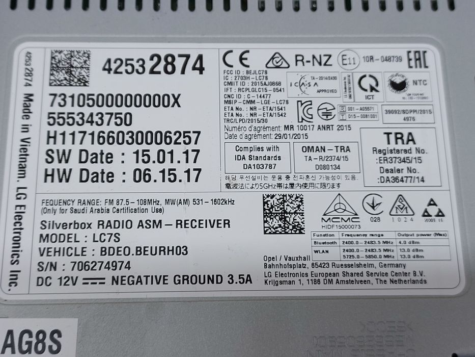 Radio Opel Insignia B