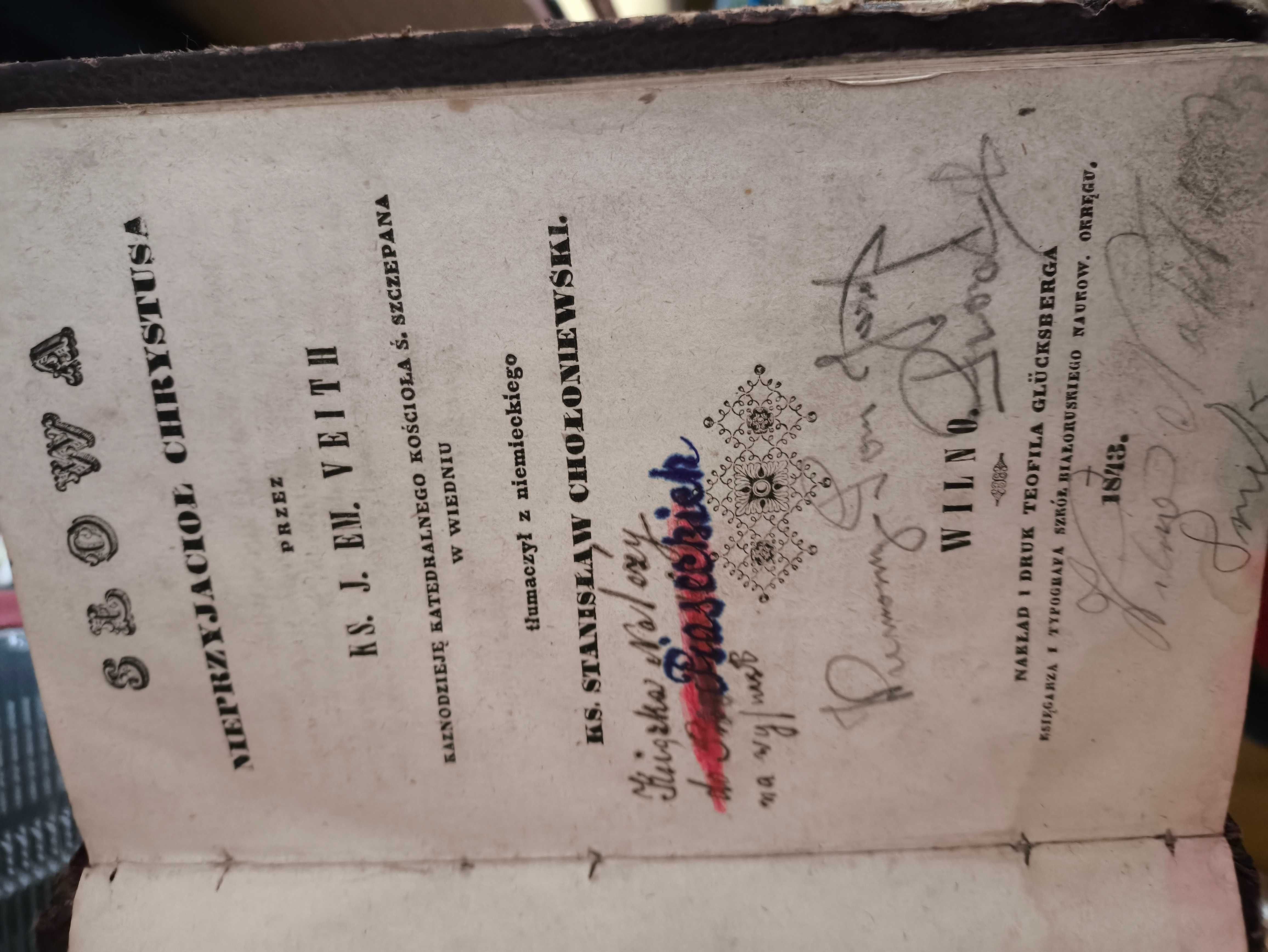 Veith - Słowa nieprzyjaciół Chrystusa 1843 rok