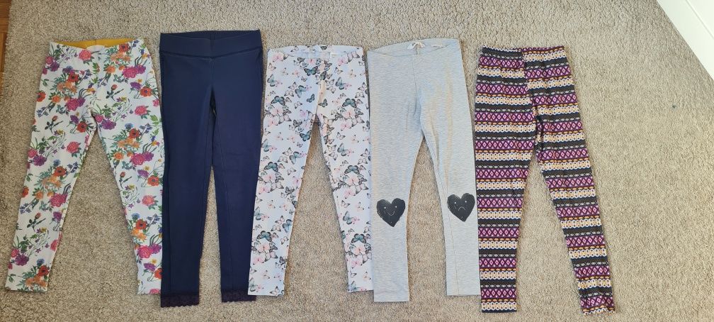 Legginsy dla dziewczynki zestaw 128 134 H&M hm