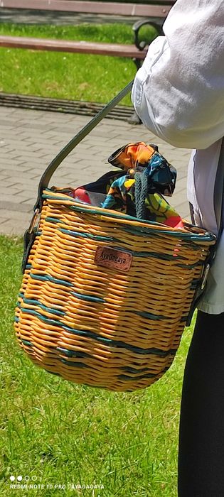 Torebka kubełek wiklina