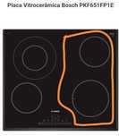 Placa Vitroceramica Bosch usada (PKF651E01/02)