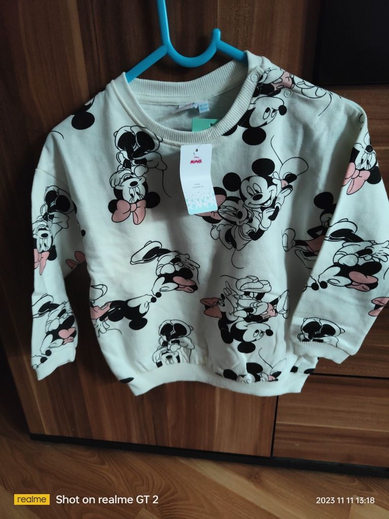 Bluza myszka Mickey i Minnie r.92