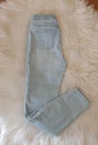 Spodnie Jegginsy dla dziewczynki jasny Jeans  H&M roz. 122