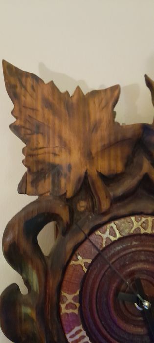 Zegar drewniany ręcznie robiony