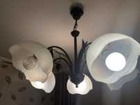 Lampa sufitowa metal szklo