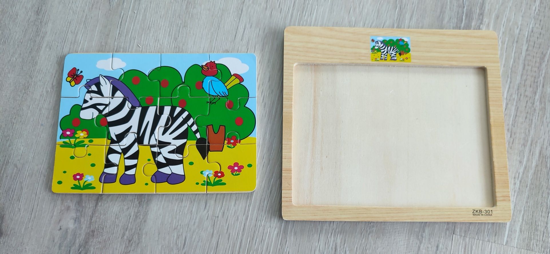 Puzzle drewniane zebra