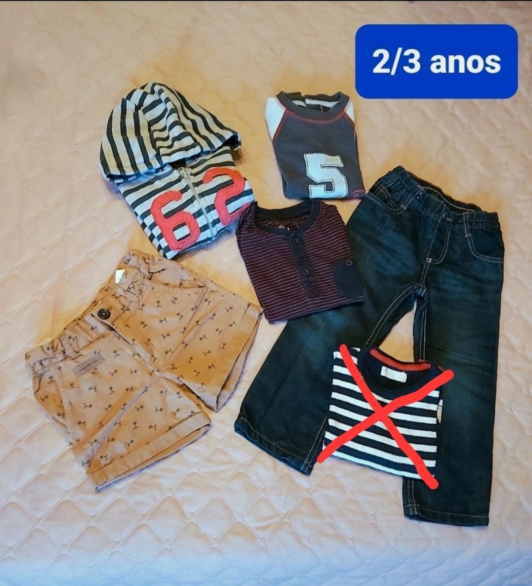 Lote 2 - Roupa de menino, 2/3 anos - (17 peças)