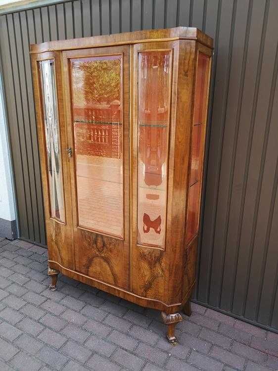 Witryna Biblioteka Serwantka ART-DECO Orzech Stara Antyk Okazja.