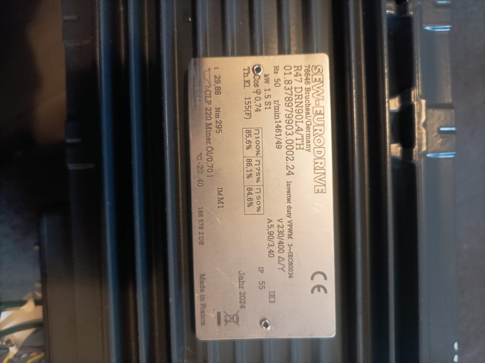 Silnik przekladniowy prądu zmiennego SEW-EURODRIVE 1.5KW