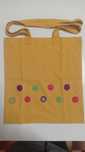 Totebag - saco em tecido amarelo - artesanato