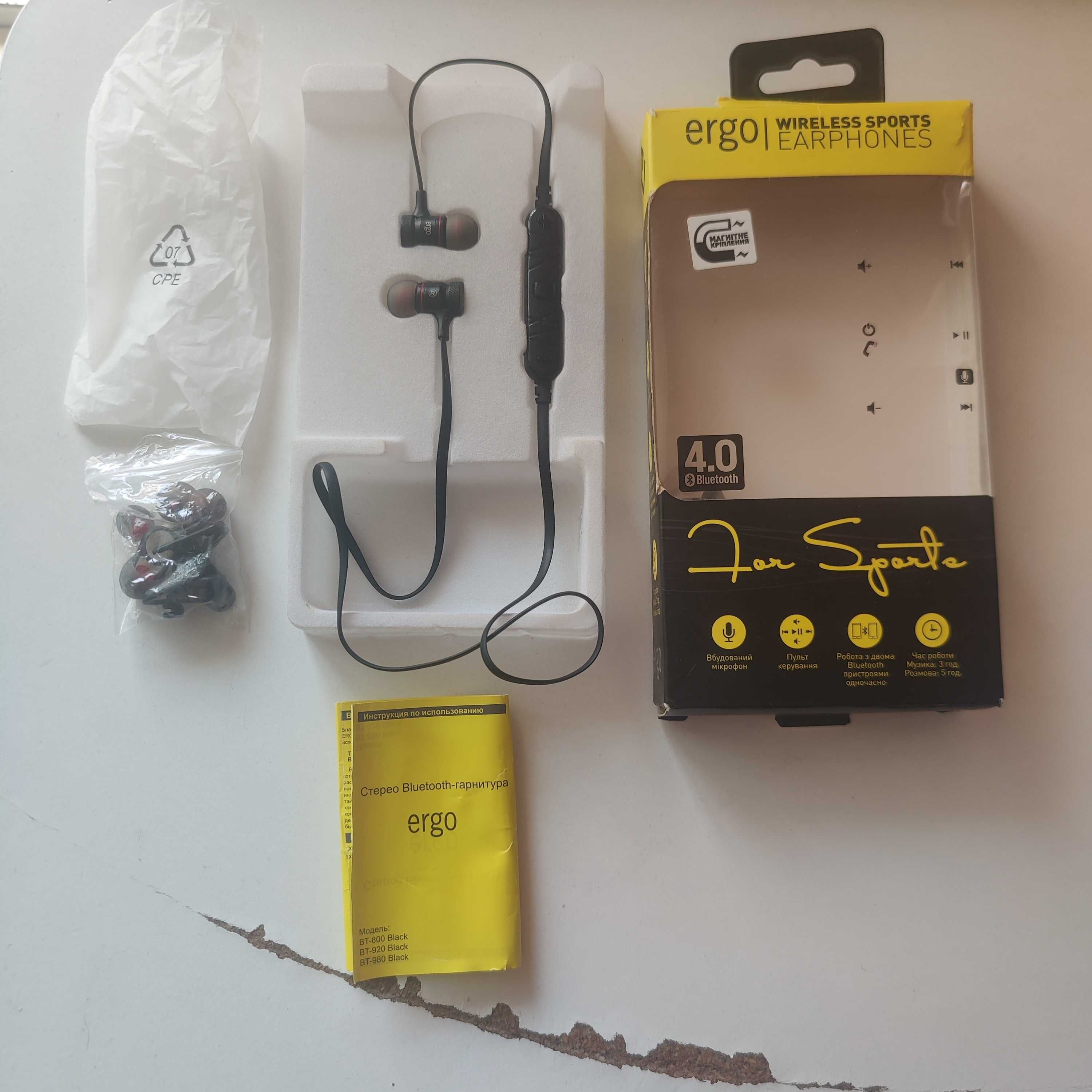 Бездротові Наушники ERGO BT-920 Black (BT-920BK)