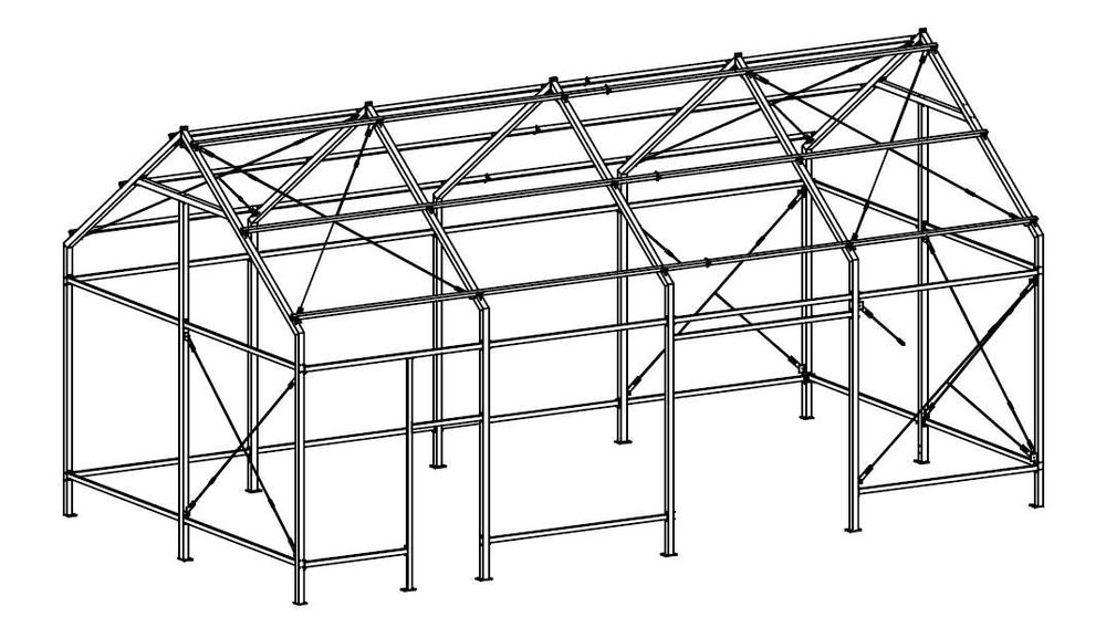 Konstrukcja stalowa hali/garażu/ budynku rolniczego
