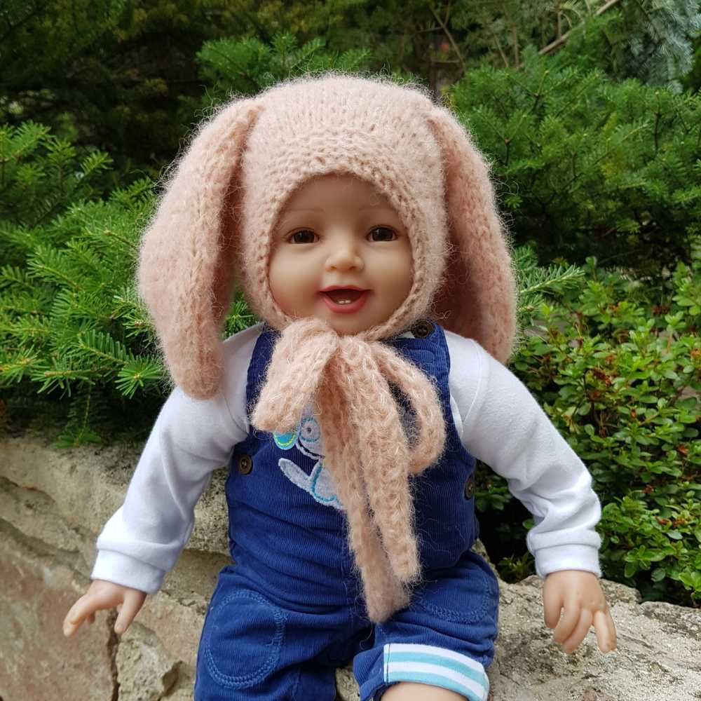 Czapka Piaskowy Króliczek 40/42 niemowlę