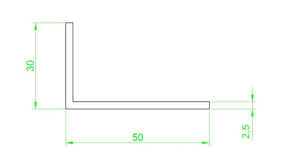Kątownik aluminiowy 30x50 mm – 6 m, Kraków, ok. 400 mb