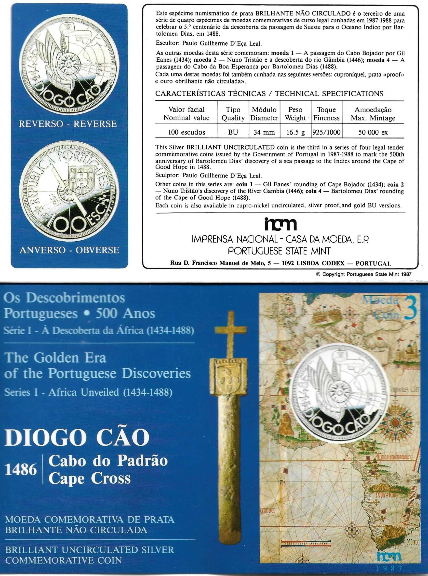 DESCOBRIMENTOS - Moedas da Série I - BNC