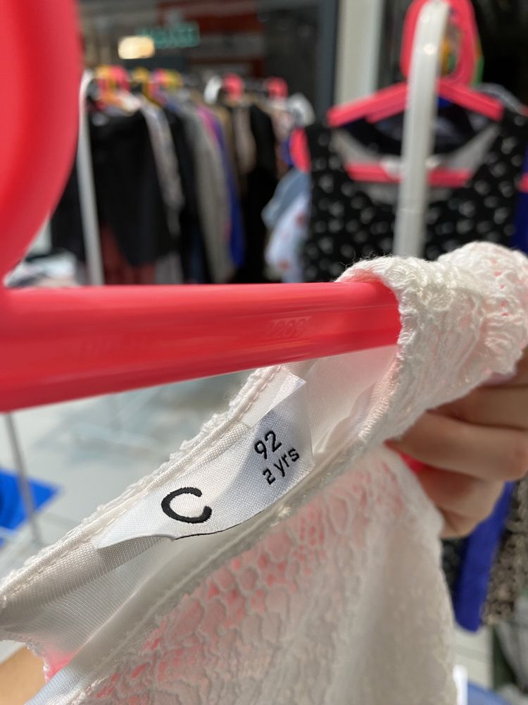 Sukienka cubus 92 2 latka koronka boho ecru