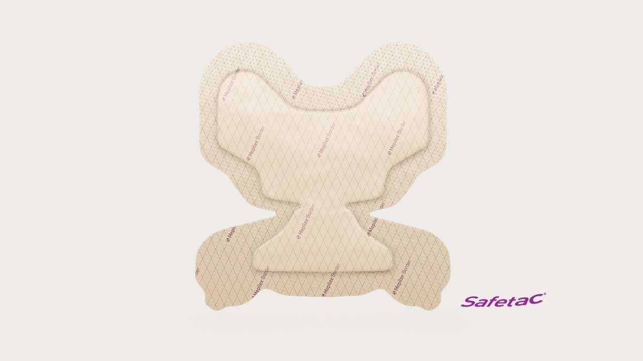 Opatrunek typu ALL in ONE Mepilex® Border Heel przeciw odleżynom