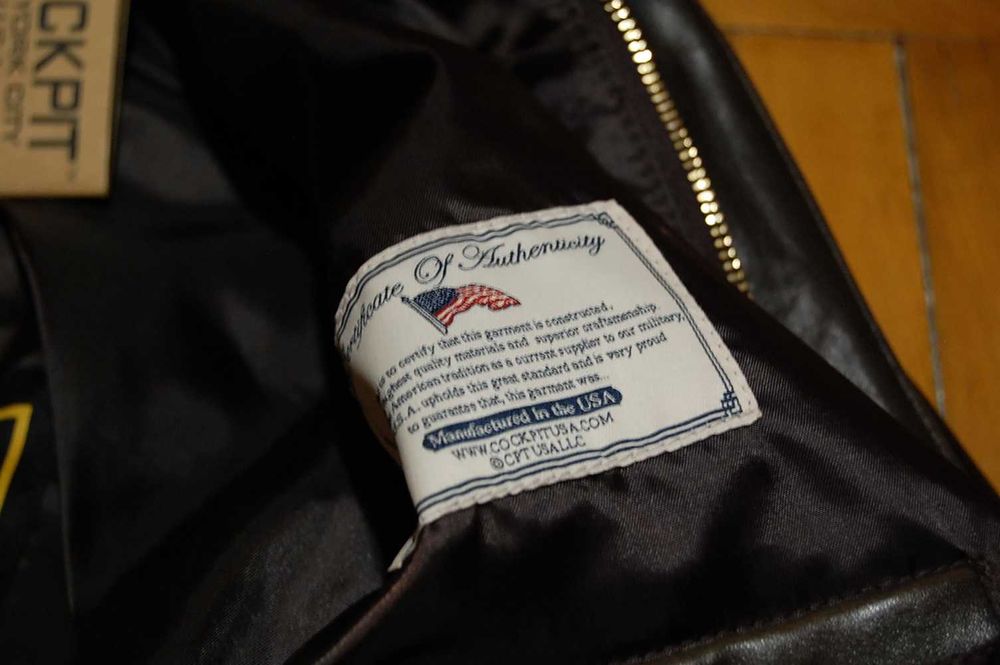 cocpit usa A-2 летная кожаная куртка США