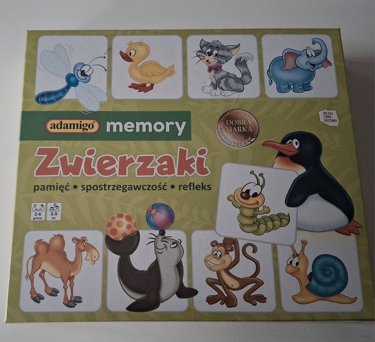 Gra memory Zwierzaki firmy Adamigo