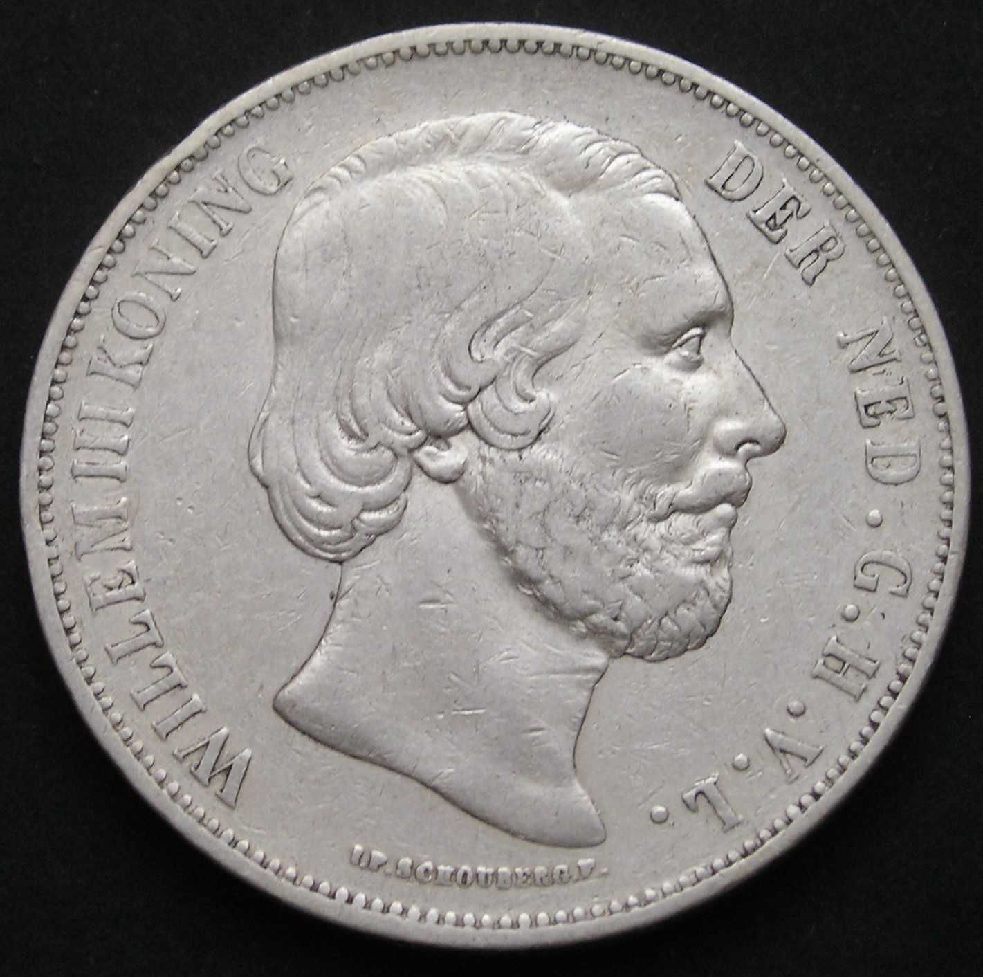 Holandia 2 1/2 guldena 1874 - Willem III - srebro