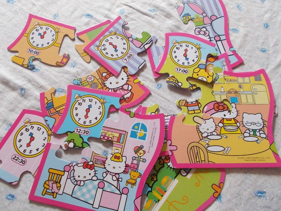 Puzzles com duas peças hello kitty